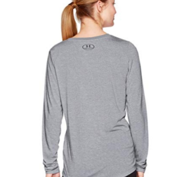 Under Armour Women's Training Tee Shirt Gray - Picture 4 of 5